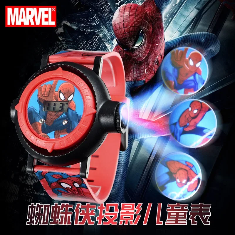 Marvel Digital Wristwatches Children's Toys Watch Boy Spider-Man Waterproof Luminous Cartoon Digital Watches Kids Fashionable