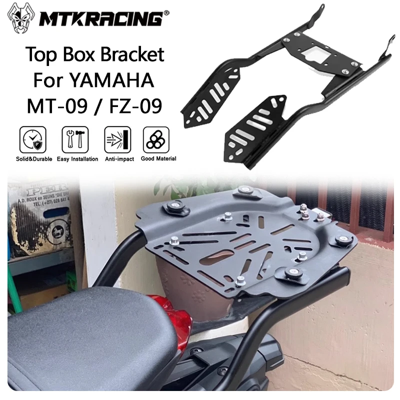 

MTKRACING Top Box Bracket For YAMAHA MT-09/FZ-09 2021-2024 MT09SP Motorcycle Luggage Rack Storage Rack Tail Box Holder Bracket