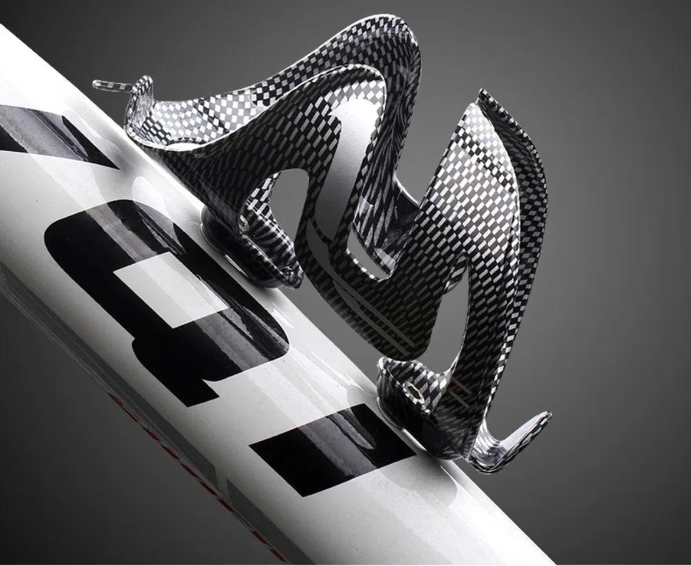 

Bike Water Cup Bottle Holder Carbon Pattern Kettle Holder Mountain Bike Bicycle Fiberglass Kettle Holder