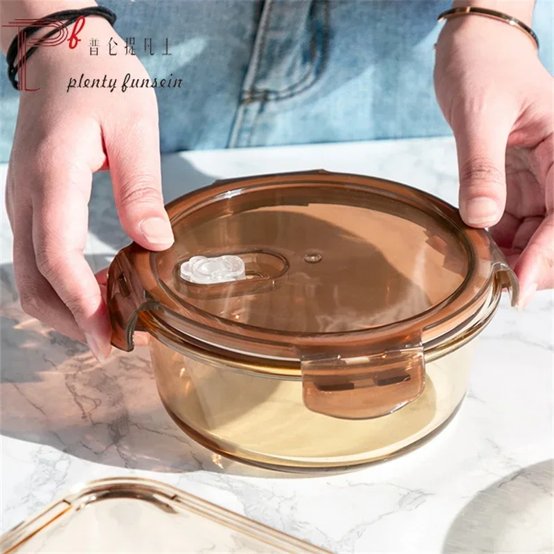 Glass Fresh-Keeping Box, Microwave Oven Heating Special Bento Box, Lid Lunch Box view 5
