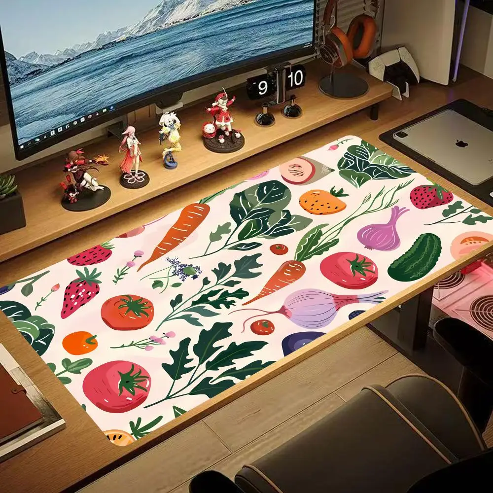 

The Kingdom Of Vegetables Mouse Pad 90x40CM non-slip Gaming Mousepad Gamer E-Sports Mouse Mat Game Mechanical Keyboard Desk Mat