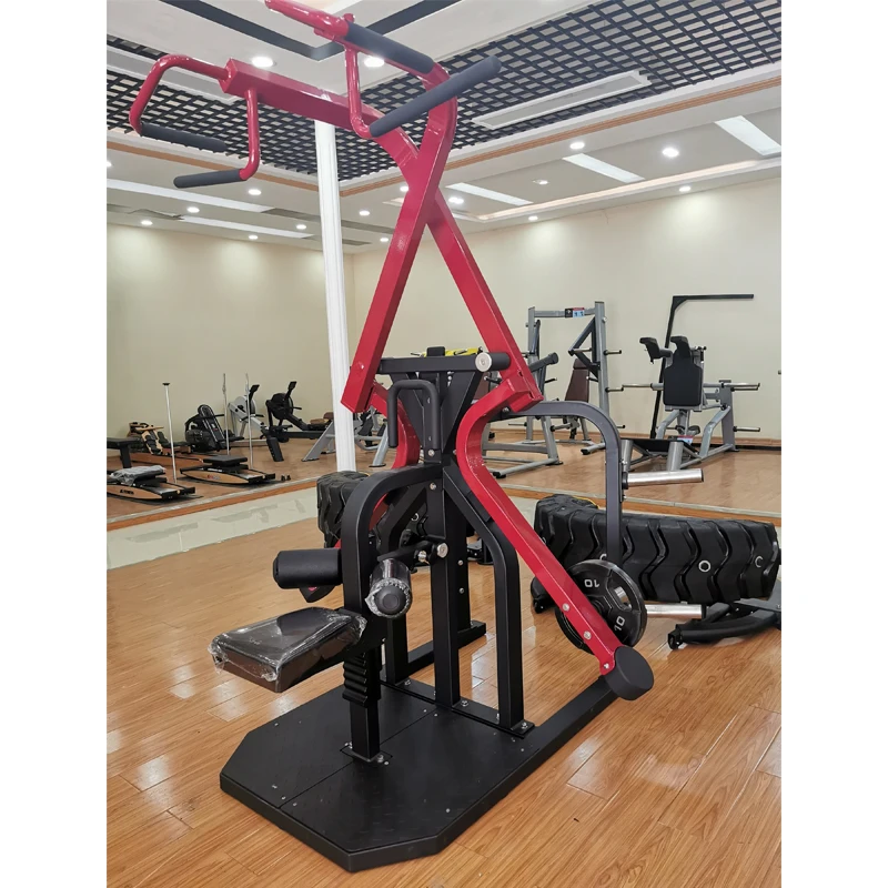 Best Quality Commercial Gym Plate Load Machine Cross Lat Pull down Strength Training Machine Made of Steel for Home Use