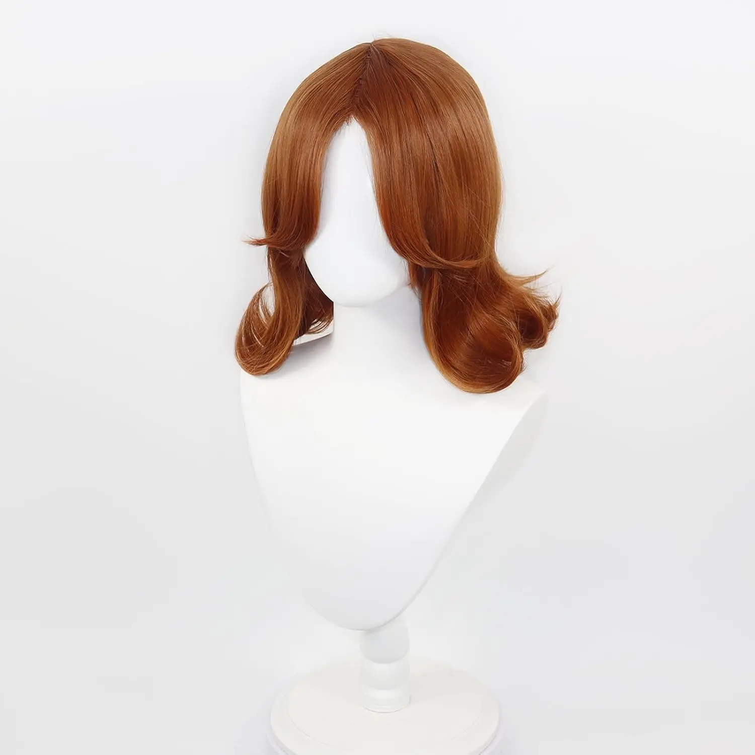 Game Super Princess Daisy Wigs Short Flip Brown Red Princess Wig 60s 70s Retro Anime Cosplay Hair for Women Halloween Party Cost view 2