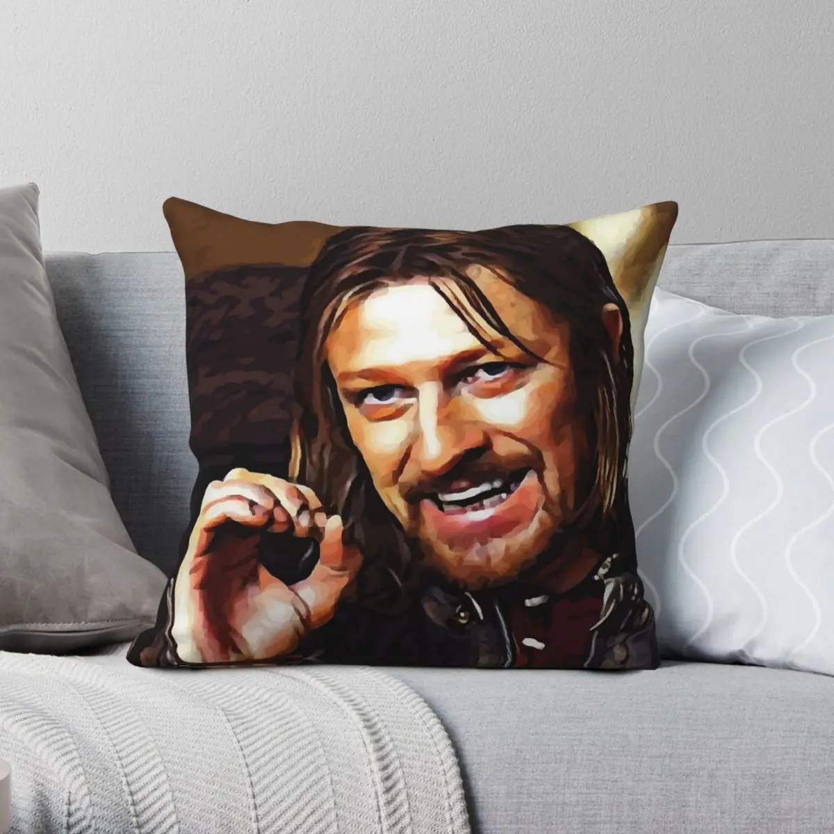 Boromir Sean Bean Not Simply Pillowcase Polyester Linen Velvet Pattern Zip Decorative Sofa Cushion Cover