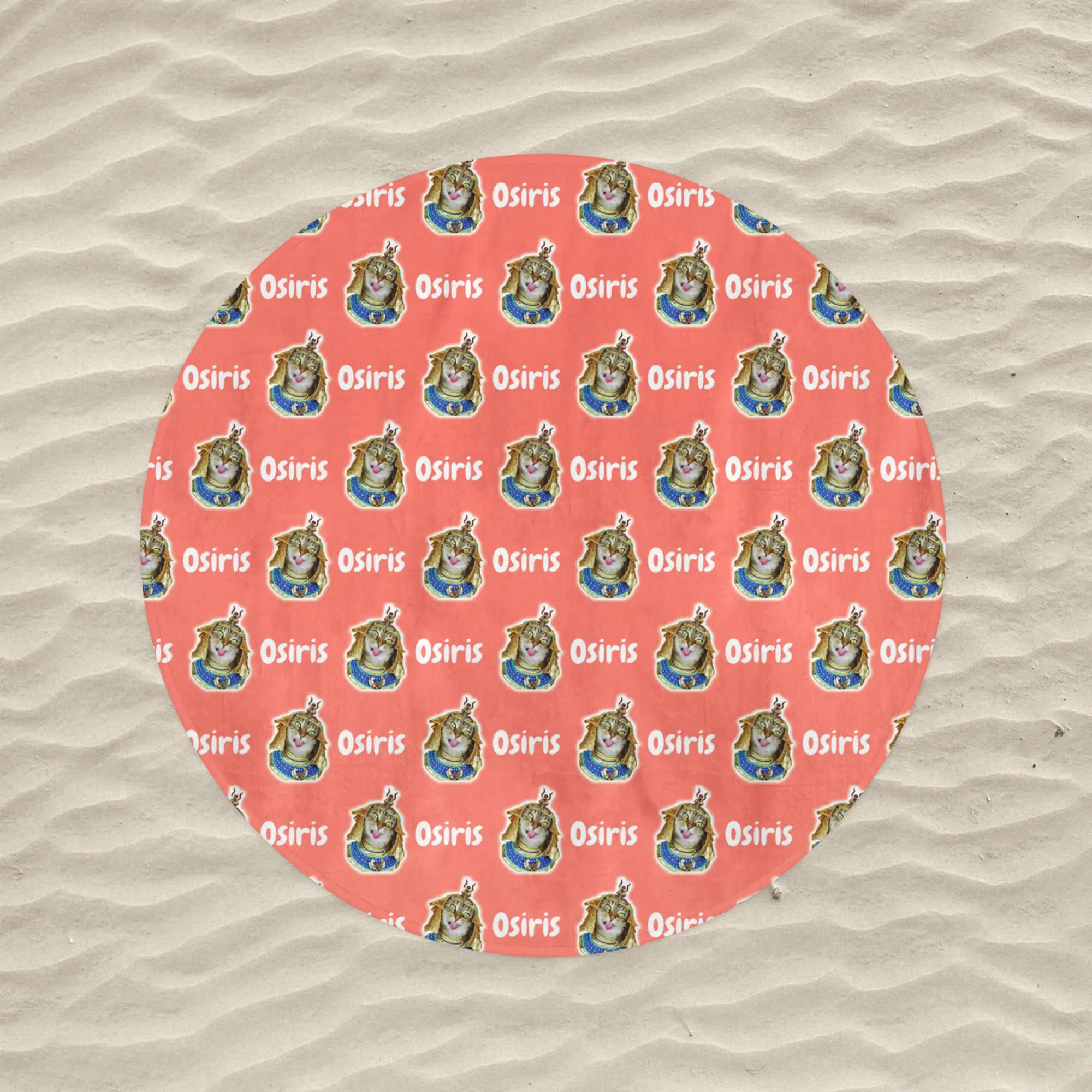 Custom Round Beach Towel with Photo Face Personalized Circle Face Towel for Girlfriend Mom or Dad Customized Circular Towel