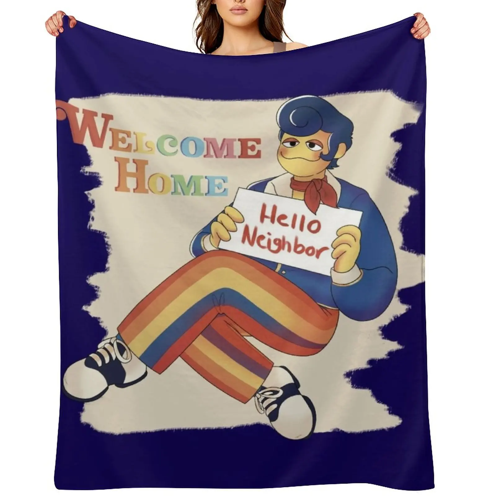 

Welcome Home Wally Darling Art Throw Blanket Multi-Purpose warm winter Bed linens For Sofa Thin Blankets