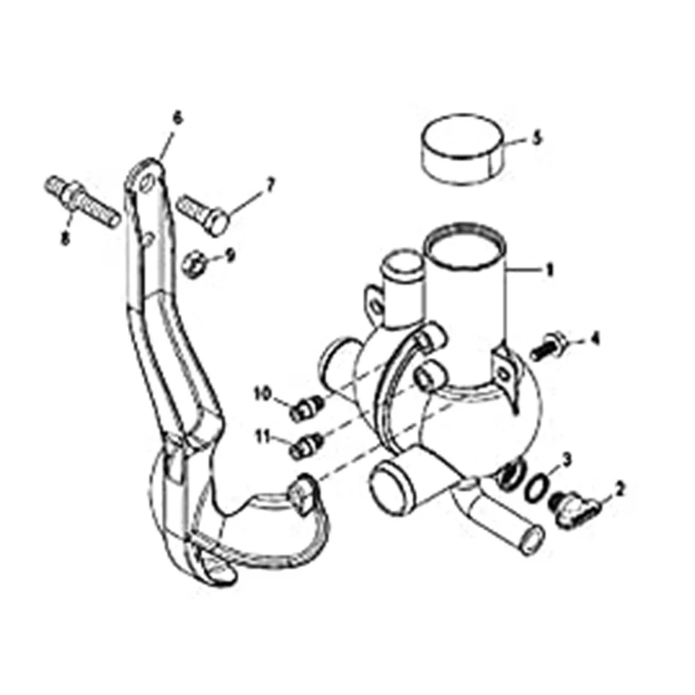 BONTO-Alojamento de distribuição manual da água do dreno, MerCruiser 4,3 5,0 5,7 6.2L 262 305 350 377 OEM:863631T1 863802T2 863444T2