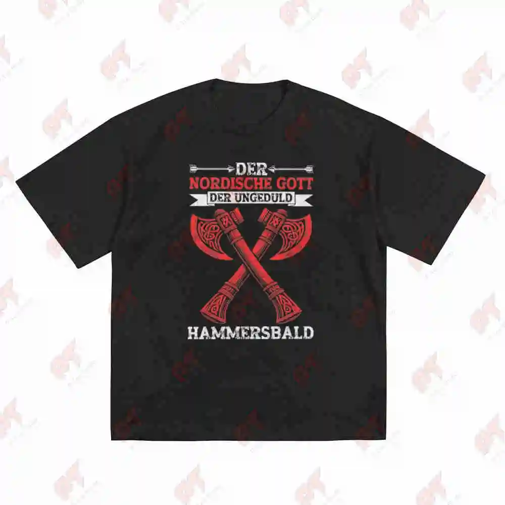 The Nordic God Impatience Hammer Soon Viking Short Sleeve Tee 100% Cotton T-Shirt