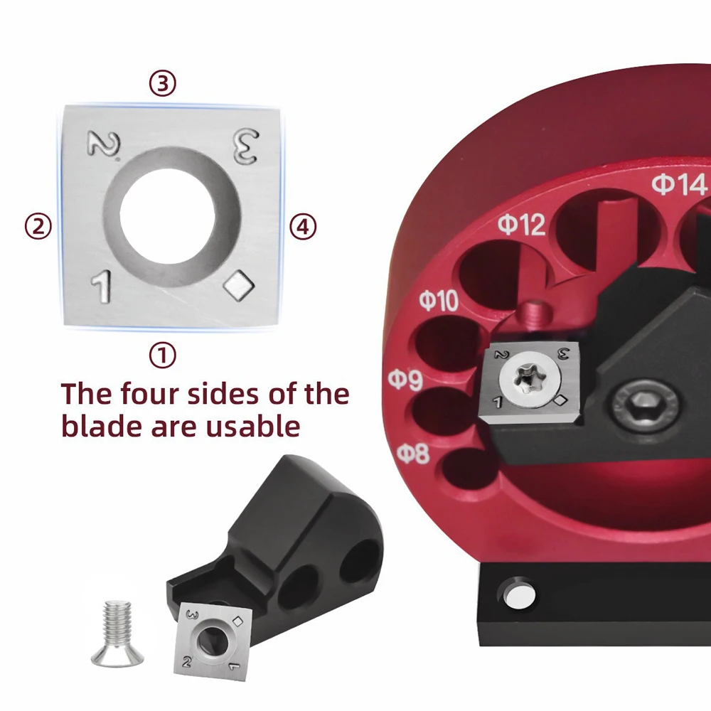 Plantilla para hacer pasadores ajustable de 8 agujeros de 8mm-20mm o hojas de carburo, taladro para carpintería, pasador de fresado, herramientas auxiliares de varilla redonda
