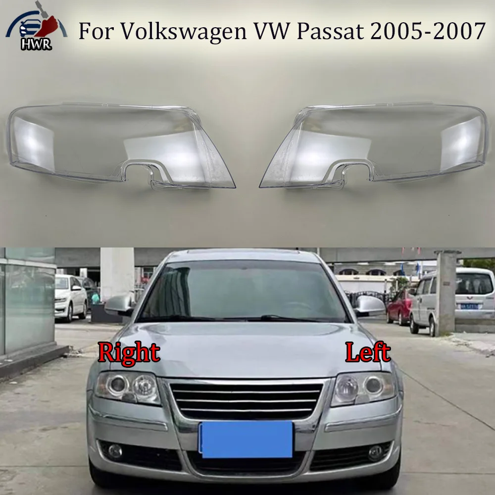 Car Front Headlight Lens Cover Auto Shell Headlamp Lampshade Lampcover Head lamp light cover 2005-2007 For Volkswagen VW Passat