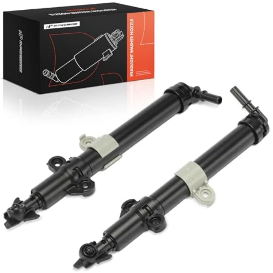 

2 x Front Left and Right Headlight Washer Nozzle Compatible with Jeep WK2 Series Grand Cherokee 2014 2015 2016 Driver and Passe