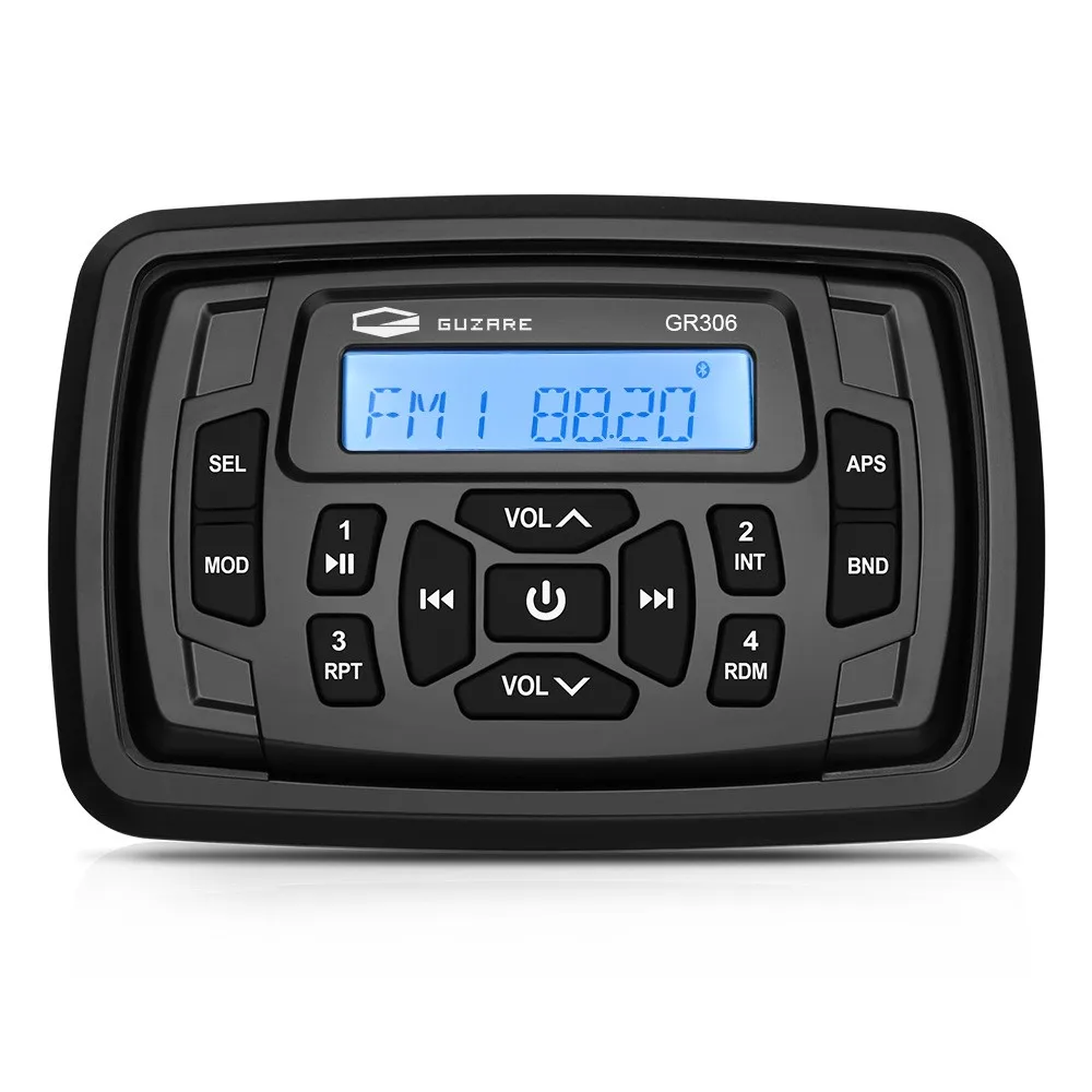 Marine Radio BT Stereo Audio Waterproof Radio Digital Media Stereo Receiver AM FM  for Boat Car UTV ATV Motorcycle