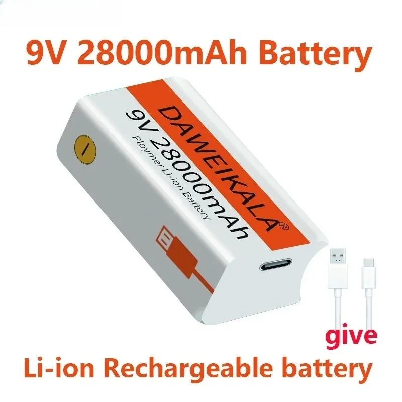 Batería 9V recargable USB para multímetro y micrófono - imagen 5