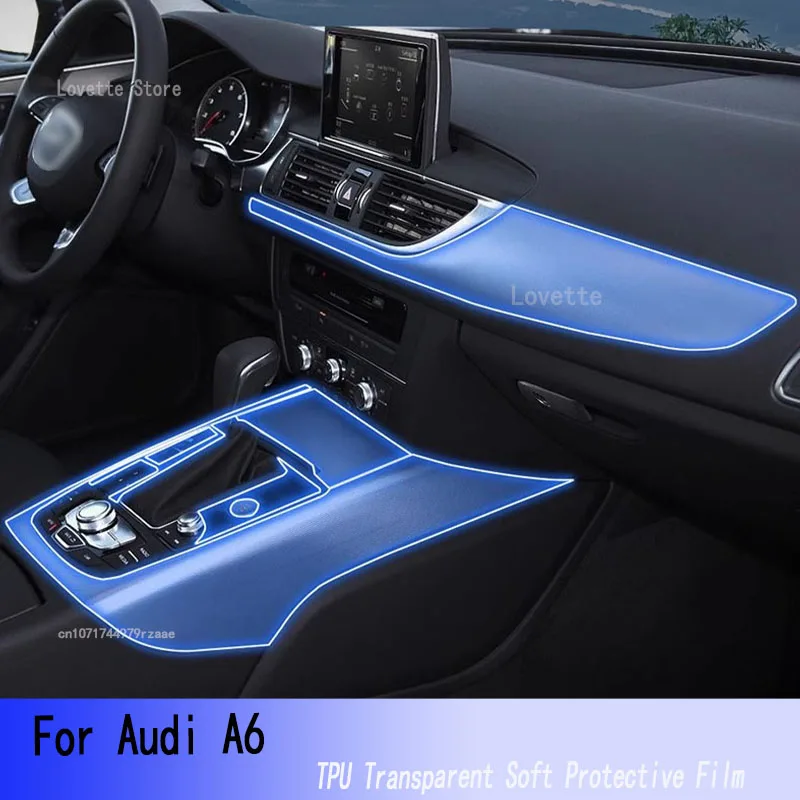 

For Audi A6(2016-2018) Car Interior Gearpanel Dashboard Gps Navigation Screen Transparent TPU Protective Film