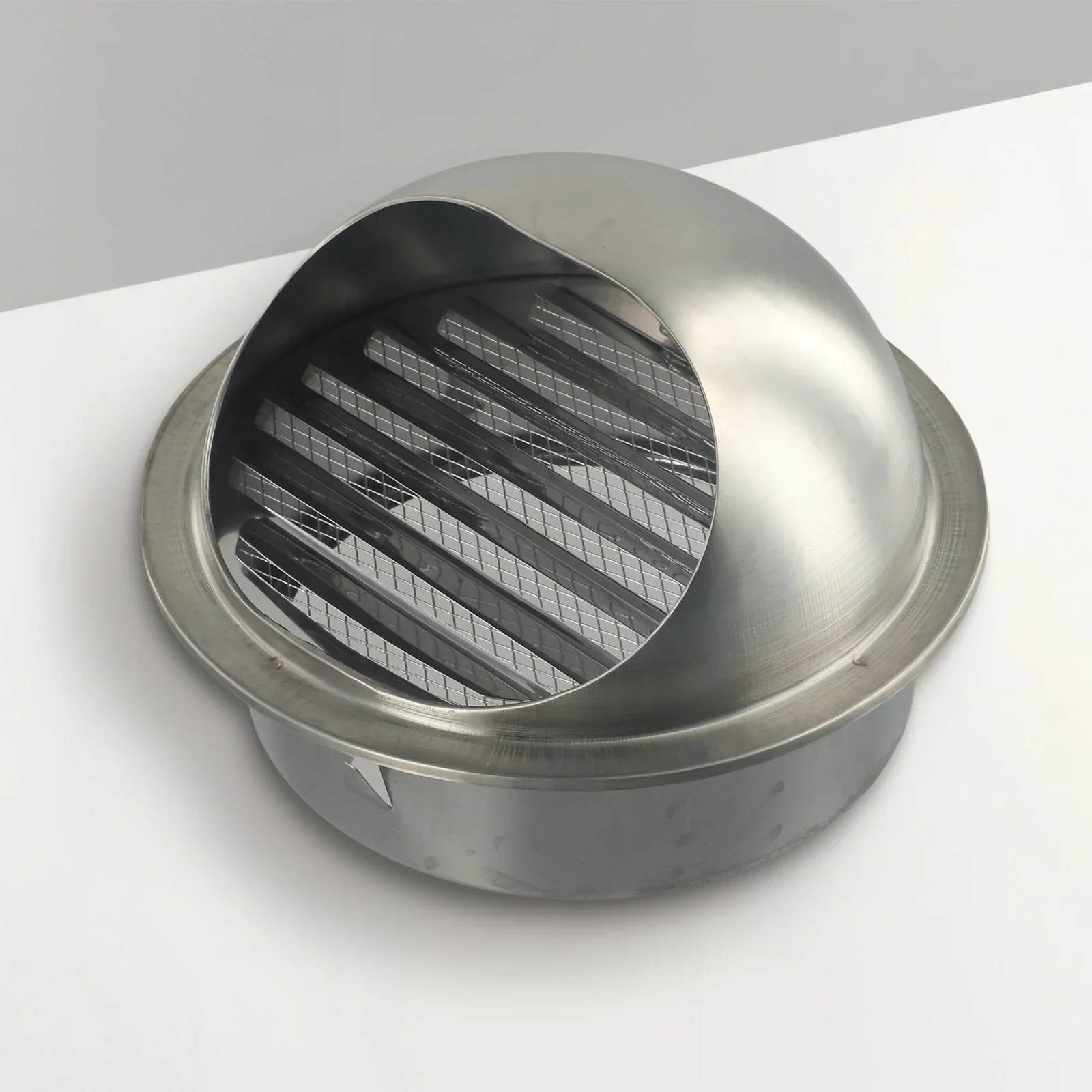 100mm/150mm Air vent grille Nosed External Part Round Bull Silver Stainless Steel Wall Vent Outlet Hot New Practical