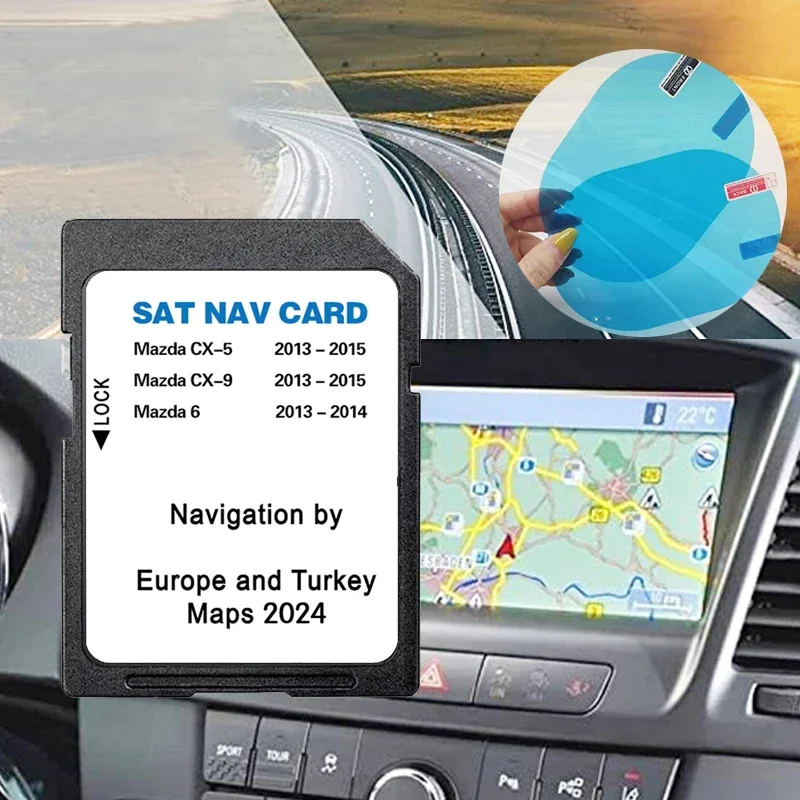 

2024 GPS Map Version for Mazda 6 CX5 CX9 Navigation SD Card Navi Update Latest Map NB1 Free Anti Fog Flim