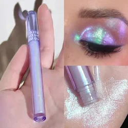 Glitter Chameleon Eye Makeup Multichrome Shimmer Eyeshadow Duochrome Stick Shine Chrome Highlighter Pen Party Luminous Cosmetics