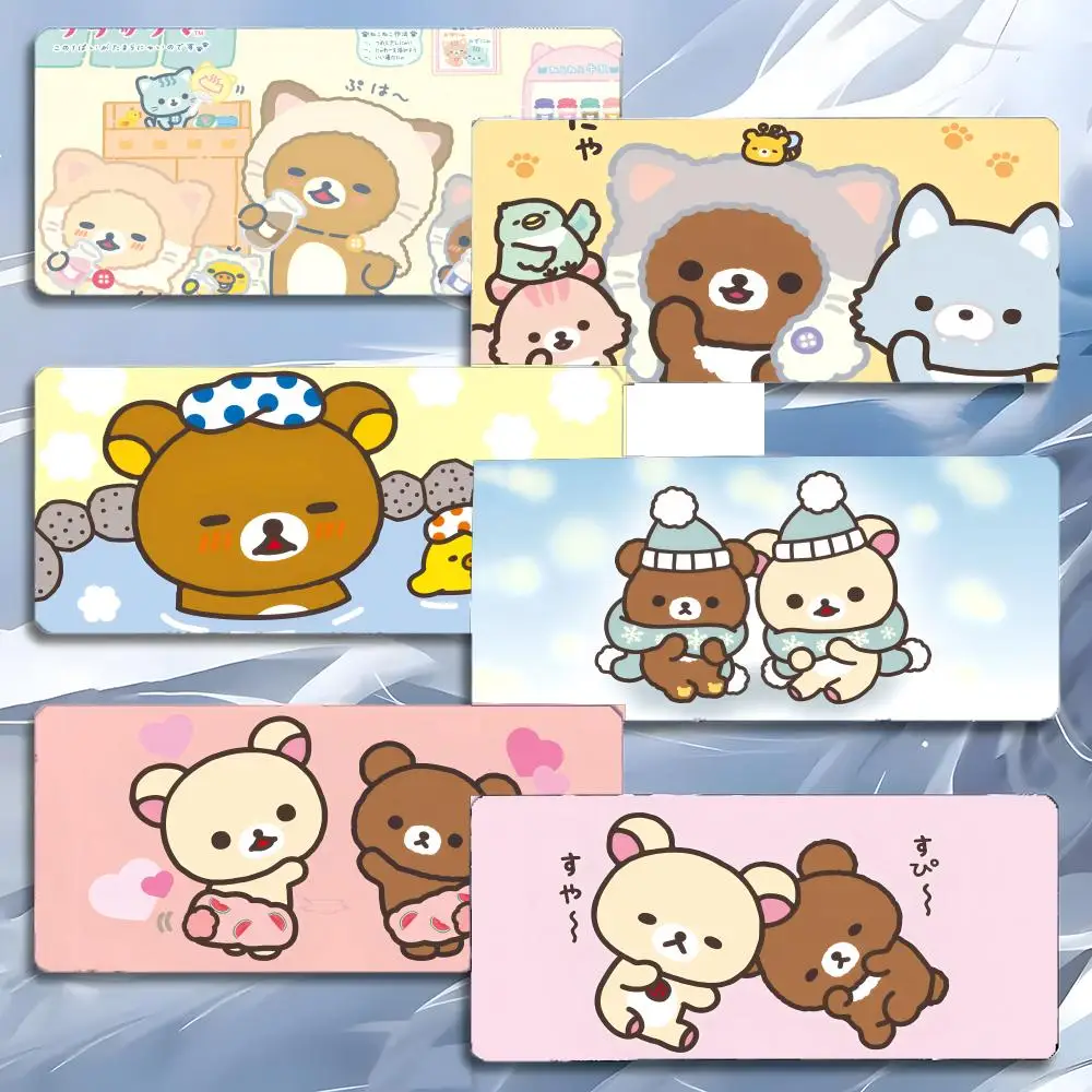

Милый коврик для мыши с персонажем R-Rilakkuma, большой игровой коврик для мыши с утолщенной кромкой, утолщенный коврик для стола ПК