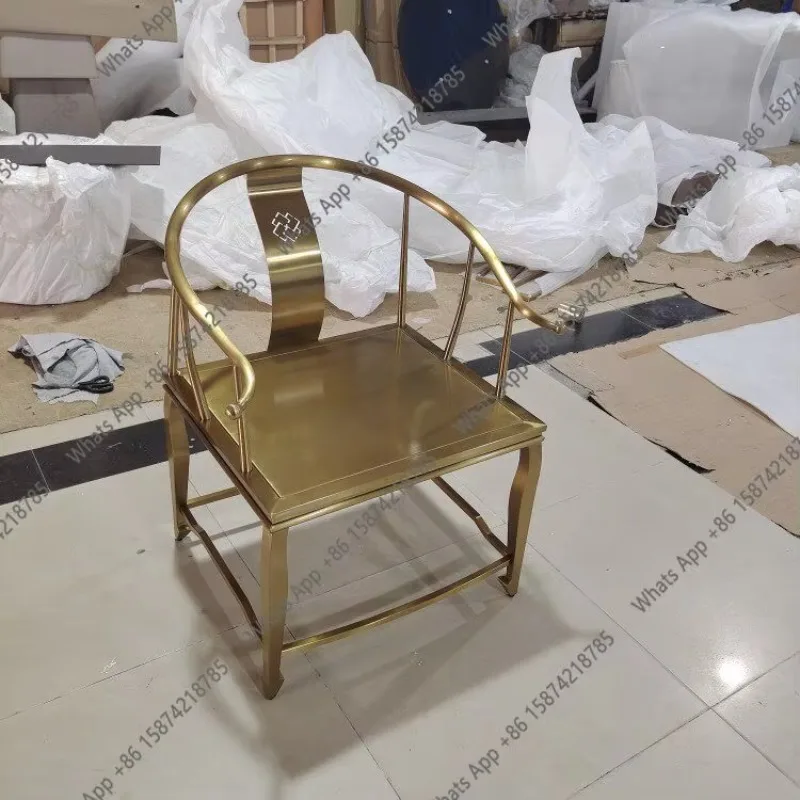 X30 Italian Light Luxury Stainless Steel Armchair Master Chair Living Room Home Modern Taishi Official Hat Zen Chair