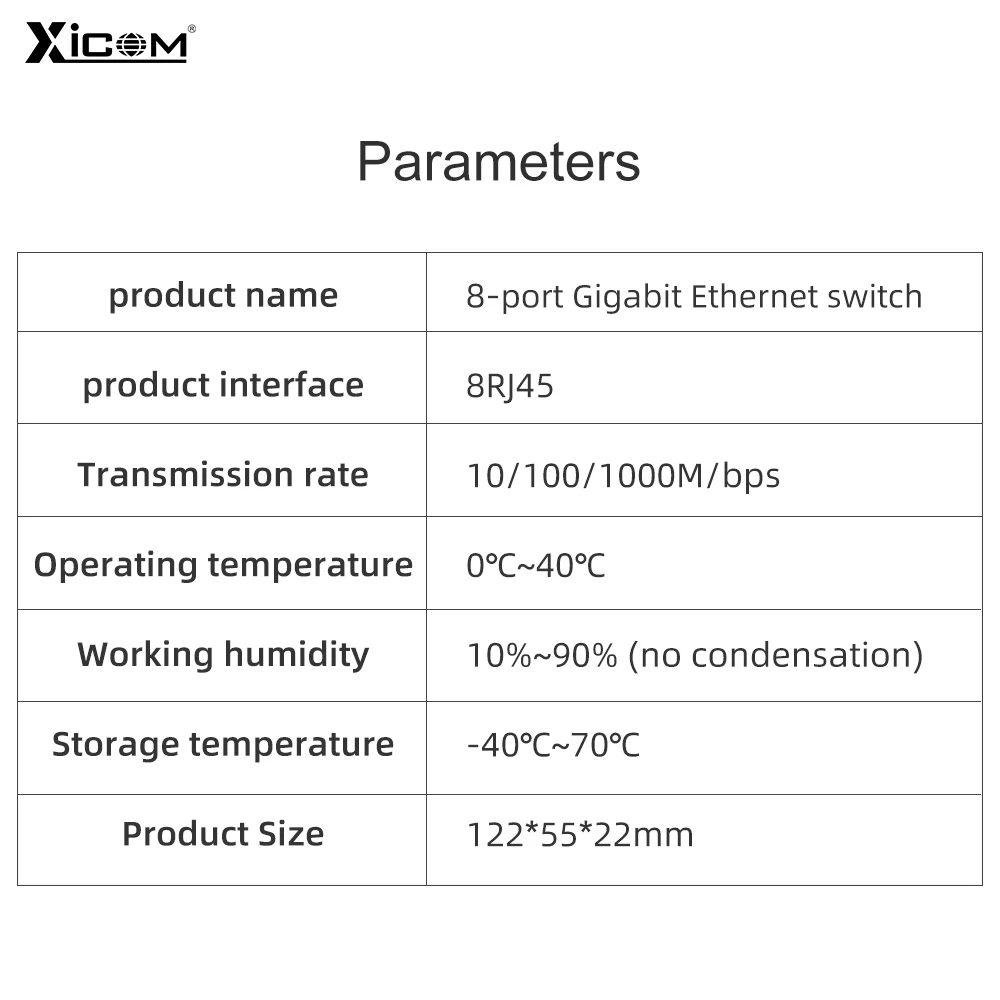 10/100/1000Mbps Gigabit Mini Network Switch Fast Ethernet Smart Switcher 16G Switch Capacity Hub Internet Splitter with Adapter