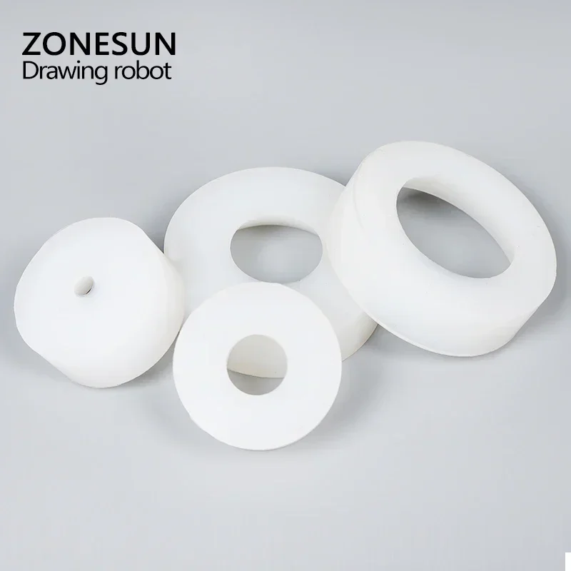 Zonesun tampa de aparafusamento, adotador de tampa de garrafa de plástico da máquina tampando, mandril de tampagem de silicone, máquina tampadora rotativa 10-50mm