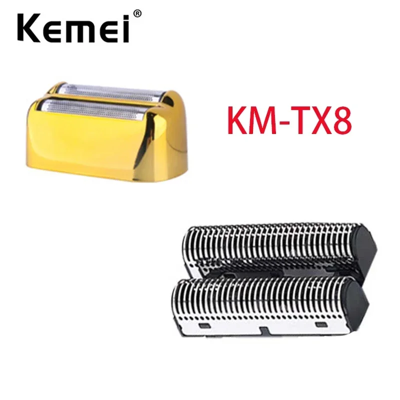 Kemei มีดโกนหัวโกนสำหรับผู้ชาย, โกนหนวดไฟฟ้าอะไหล่โกนหนวด KM-TX8 TX8ฟอยล์ตาข่ายโกนหนวดแบบดั้งเดิม