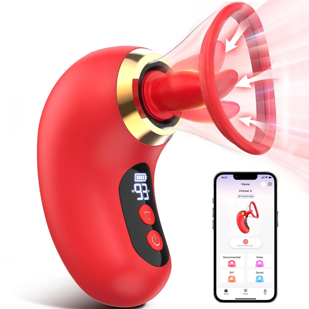 APP Control 5 in1 Clitoral Sucker Vibrator Clit Stimulator Orgasm Vagina Tongue Licking Nipple Vagina Massager Sex Toy for Women