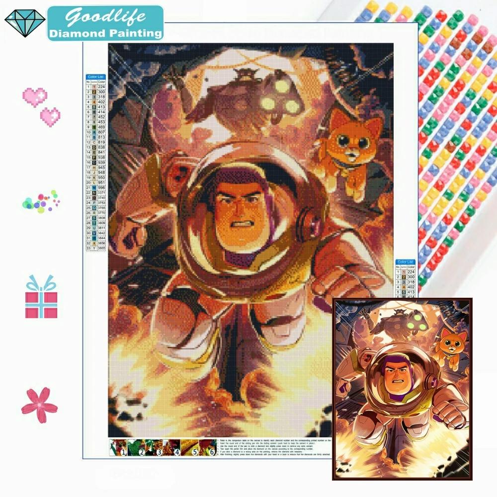 

Diamond Painting Buzz Lightyear Disney Toy Story 5D DIY Embroidery Cross Stitch Rhinestones Nursery Cartoon Mosaic Home Decor