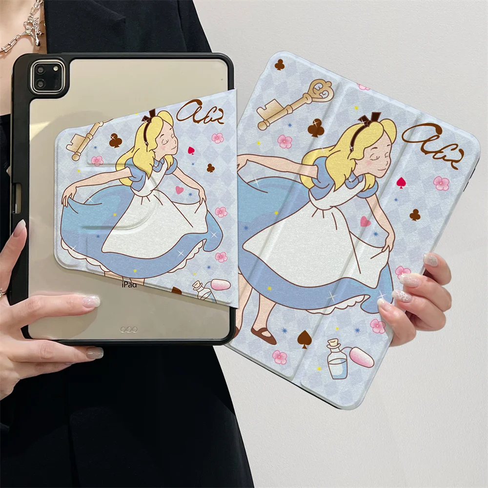 

Alice Princess Tablet Cover for IPad A16 11th/10th 9/8/7th 10.2" Air 11 Mini 7 6 Air5 4 10.9 Pro11 9.7 Shockproof Rotation Case