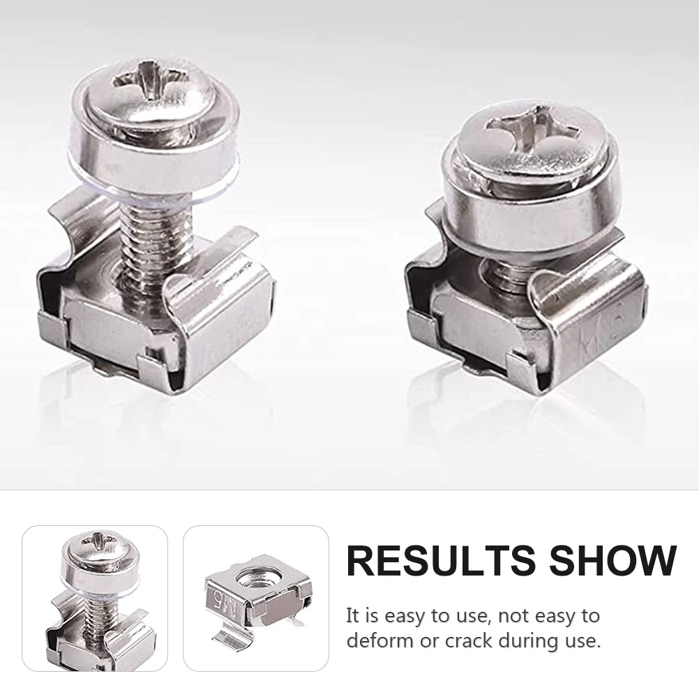

1 set Premium Screw Set Server Rack Cage Nuts Carbon Steel Mounting Hardware For Computer Cabinet Screws Rack Mount Square
