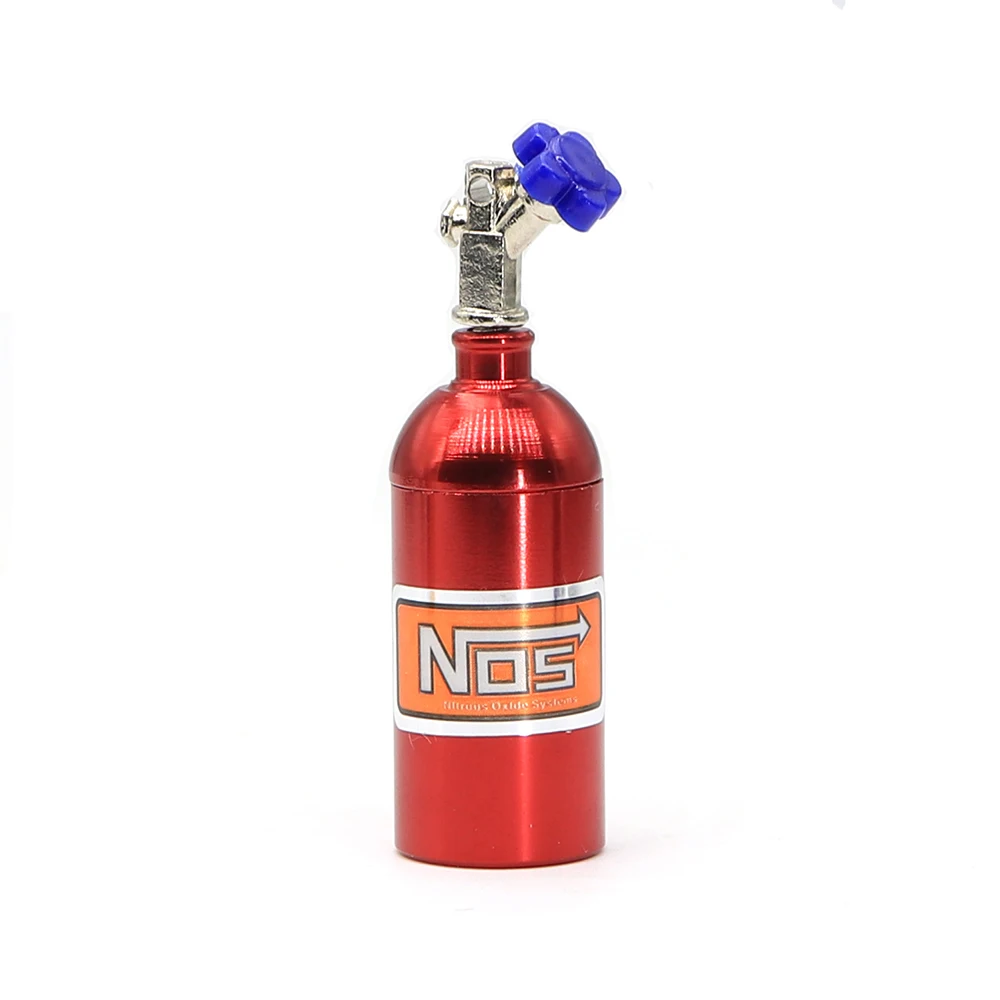 Metal Simulated NOS Nitrogen Bottle for 1/10 RC Crawler Car TRX4 Defender Bronco RC4WD D90 D110 Axial Scx10 90046,Red