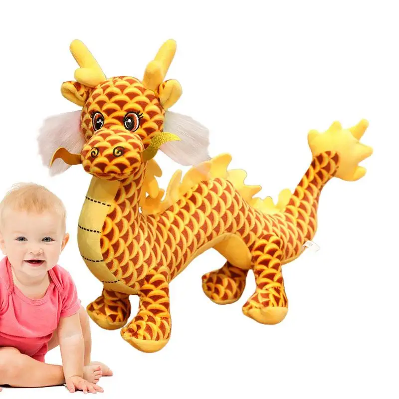 Chines Zodiac Dragon Shape Plush Toy Soft And Comfortable Stuffed Cartoon Animal Plushie Mascot Doll Toy Birthday Gift For Kids