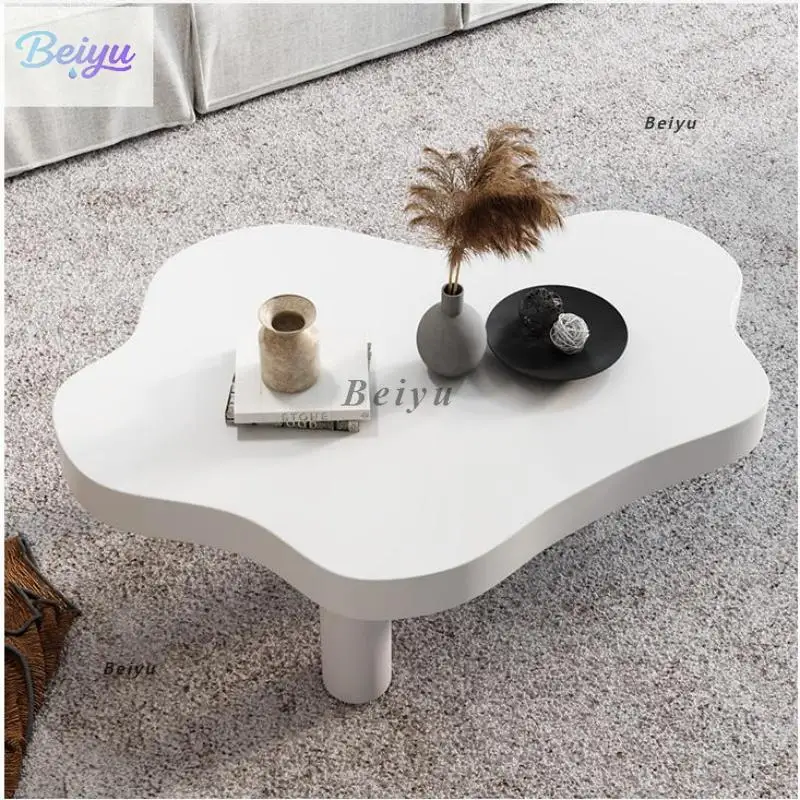 

coffee table Nordic solid wood coffee table small apartment cream white living room sofa side table simple modern homestay