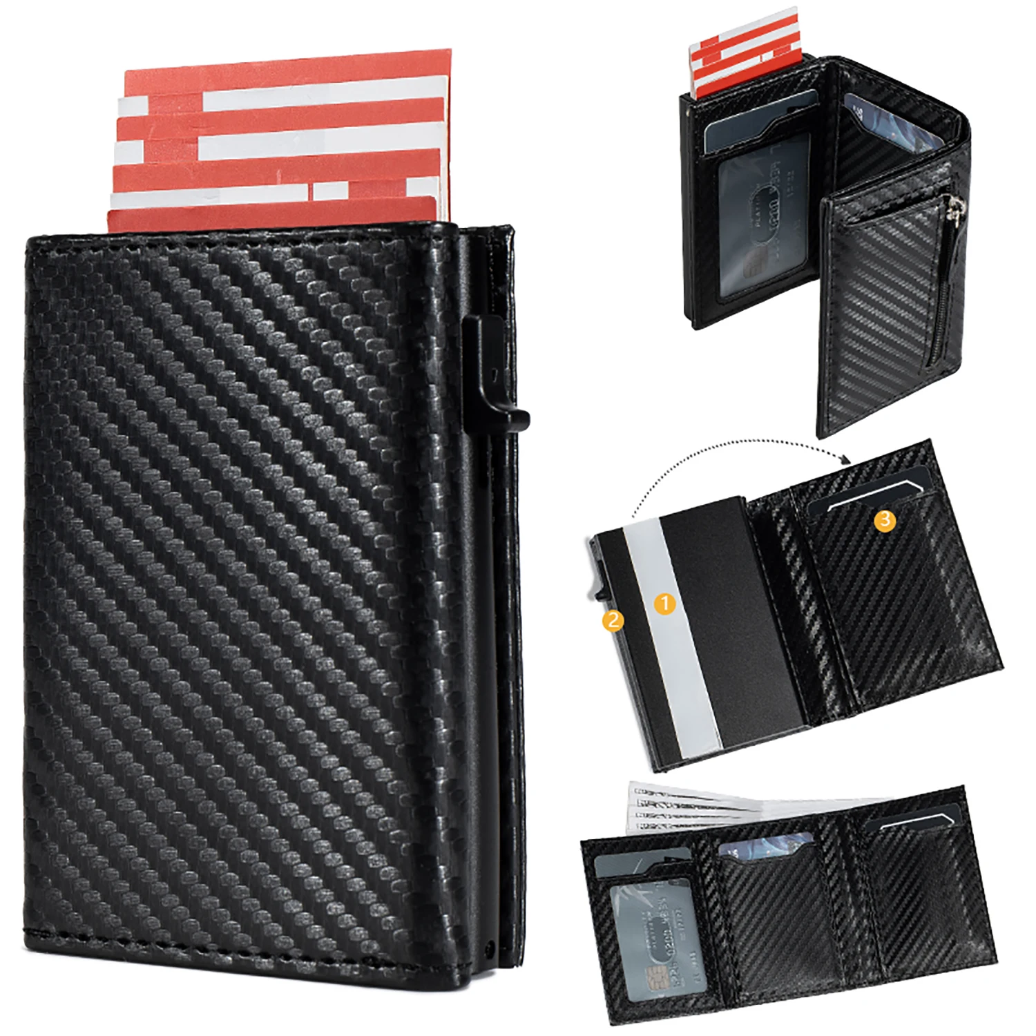 carteira-masculina-pop-up---porta-cartoes-de-credito-antifurto---porta-cartoes-compacto-com-fecho-magnetico
