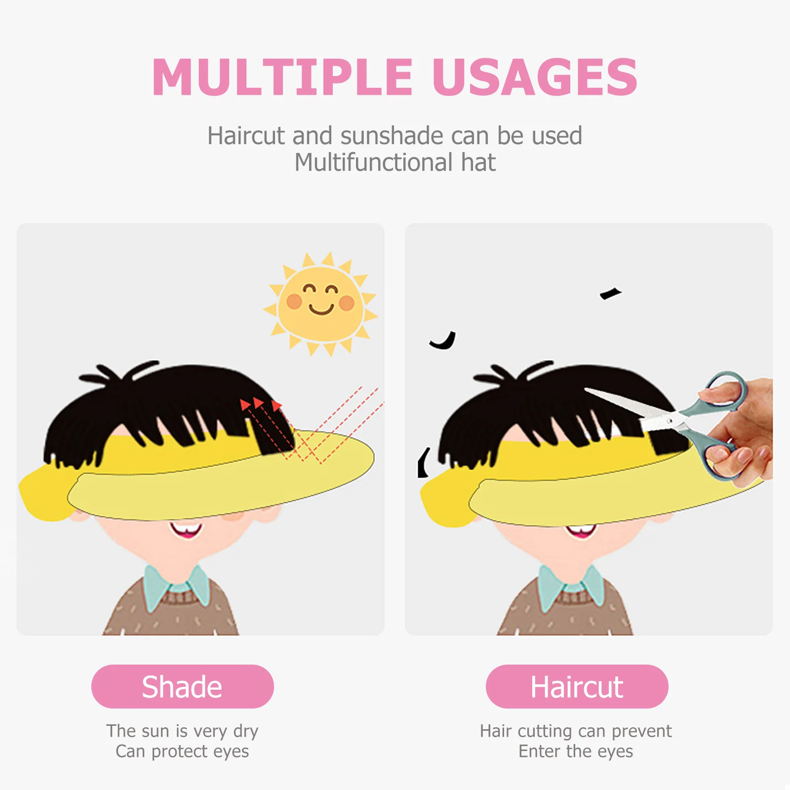 

Kid Bathing Cap Cartoon Design Adjustable Size Good Waterproof Effect Light Weight Comfortable for Baby Shower