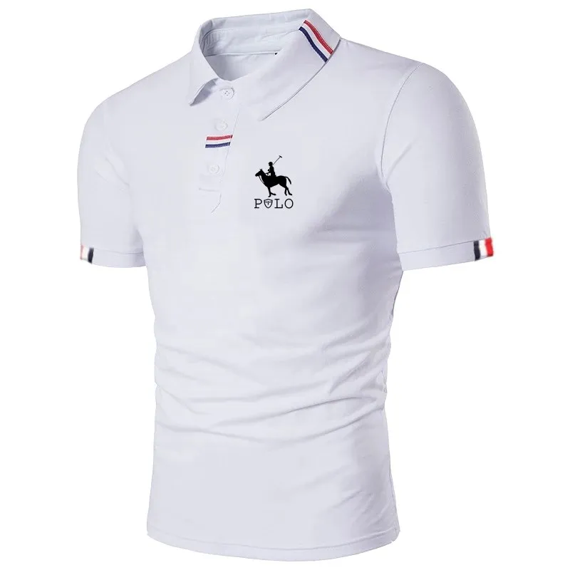 2025 Spring Men's Sports and Leisure Short sleeved Polo Shirt