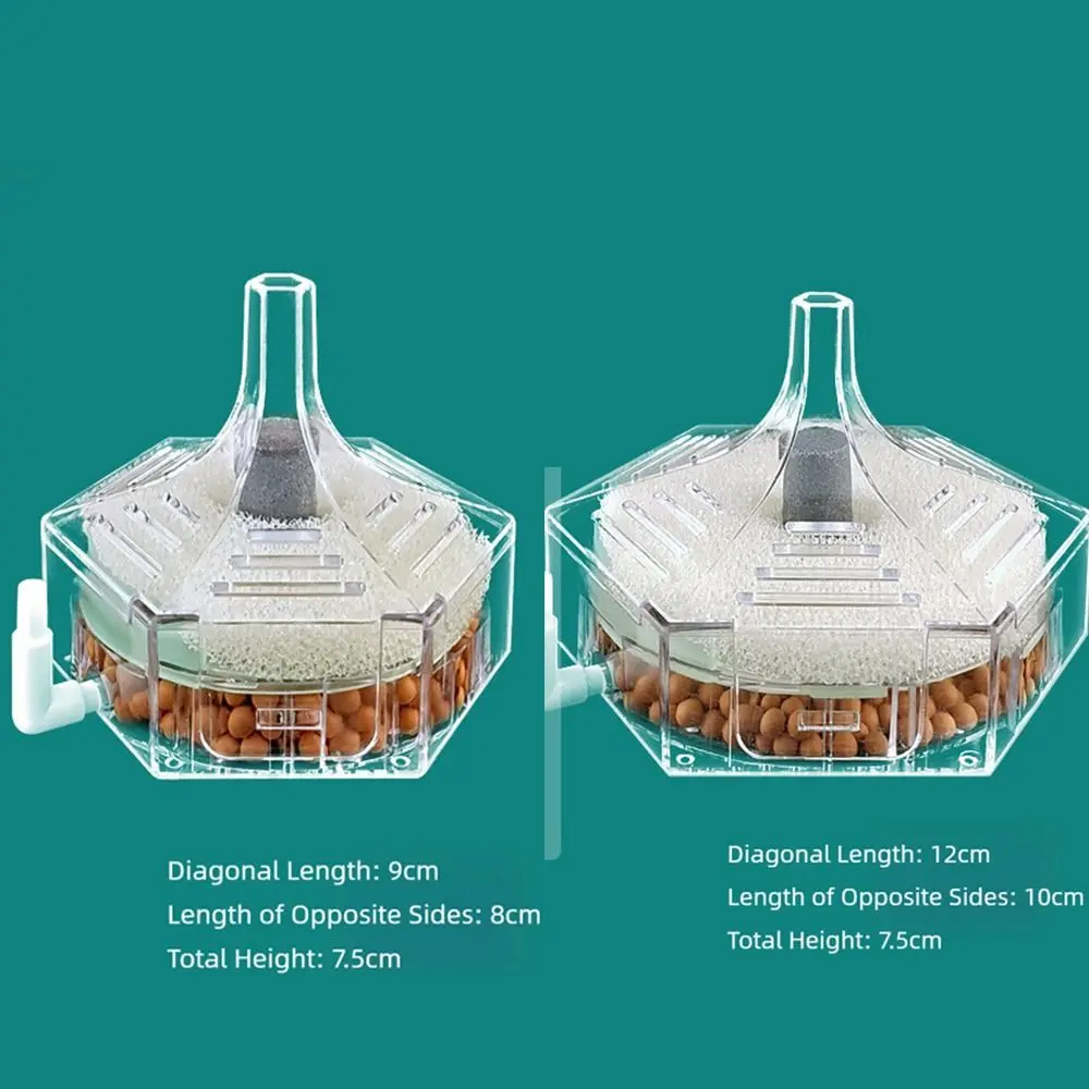 جديد المحمولة حوض السمك خزان الأسماك تصفية رقيقة مستديرة 3 في 1 تصفية شفافة حوض السمك الملحقات لأحواض السمك الصغيرة