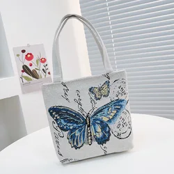 Nuova borsa a tracolla ricamata retrò borsa a tracolla moda stile etnico borsa a tracolla con stampa animalier borsa di tela Casual da donna