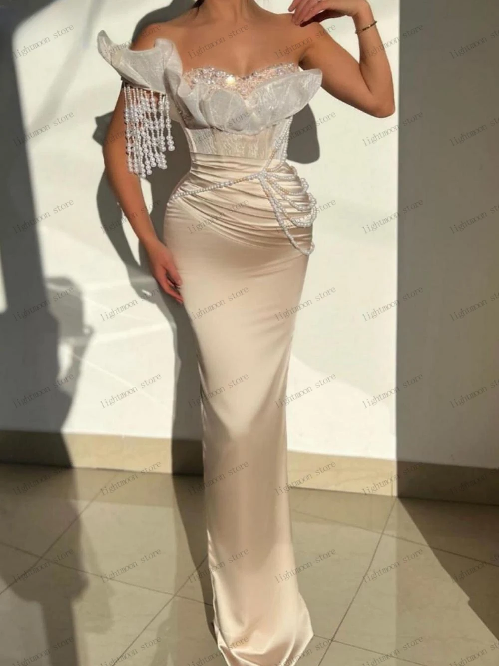 

Великолепное выпускное платье, классические вечерние платья, бальные платья с вышивкой и бахромой, атласные платья без рукавов в пол, роскошные наряды (Vestidos De Gala)