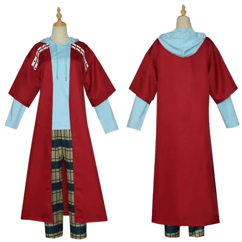 

Movie Thor Superhero Endgame 4 Cosplay Costume Men Fat Thor Red Coat Hoodies Pants Full Sets Halloween Party Show Outfits