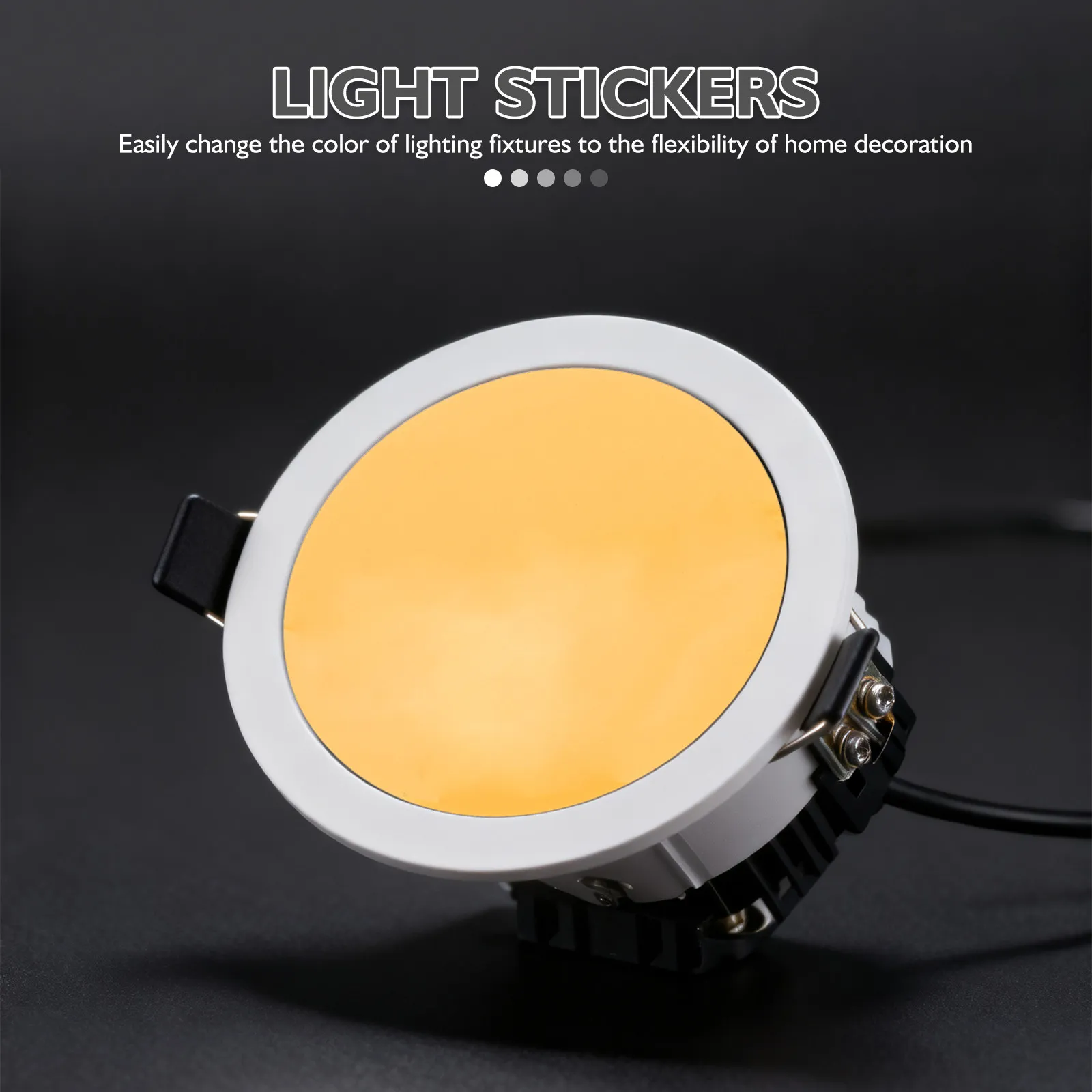 

10pcs Ambient Lighting Filter Self-adhesive Round Warm Light Correction Film Stage Lamps Overlays Film Photo props