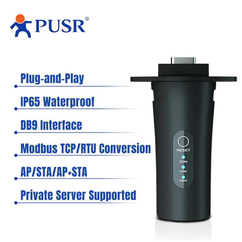 PUSR WiFi Solar Data Stick Plug-and-Play IP65 impermeable WiFi Stick Logger inversor Solar Stick USR-S100-WA12