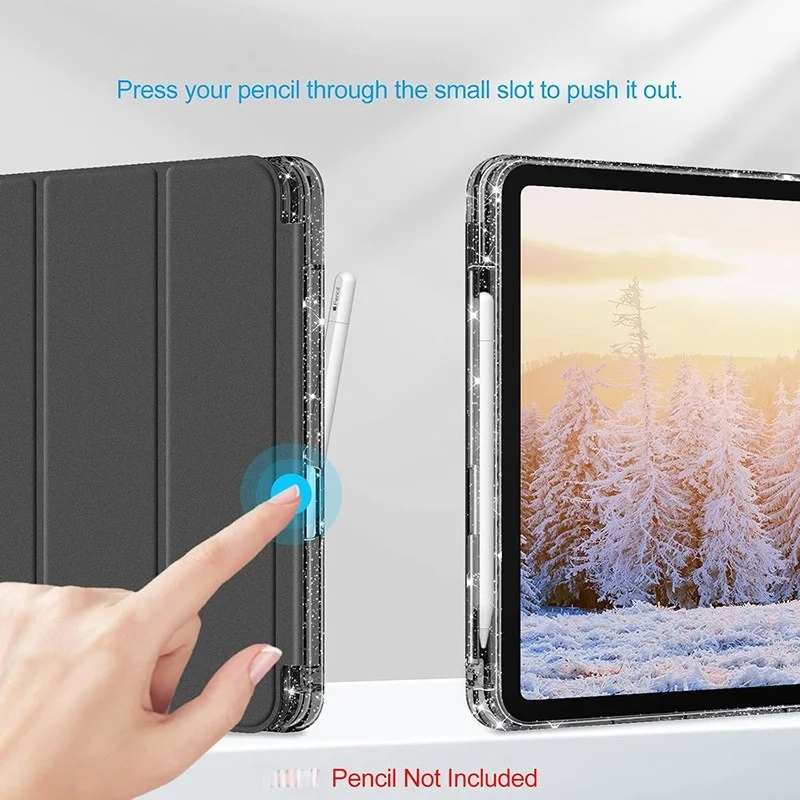 Für iPad Mini 6 7 10. 11. Generation Hülle Dreifach Faltbarer Magnetischer Ständer Stoßfeste Abdeckung mit Stifthalter – Detail 5