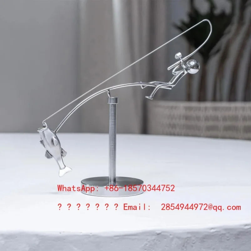 2026--fishing-sculpture-fisherman's-balance-sculpture-ornament