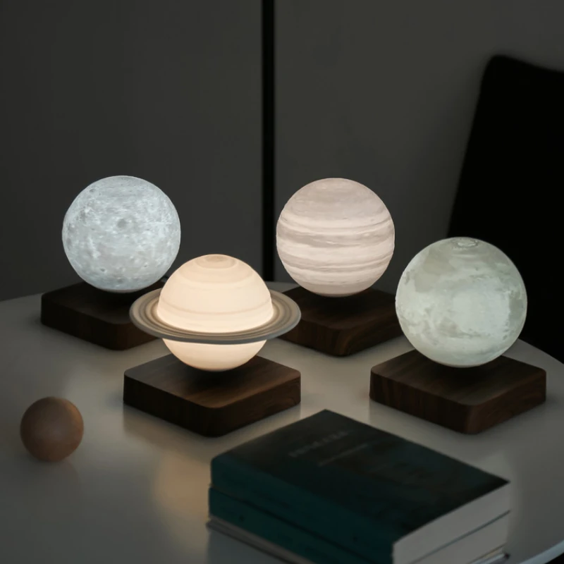 Creative Maglev Saturn Moon Lamp Table Lamp Ornament Decoration Creative Premium Gift