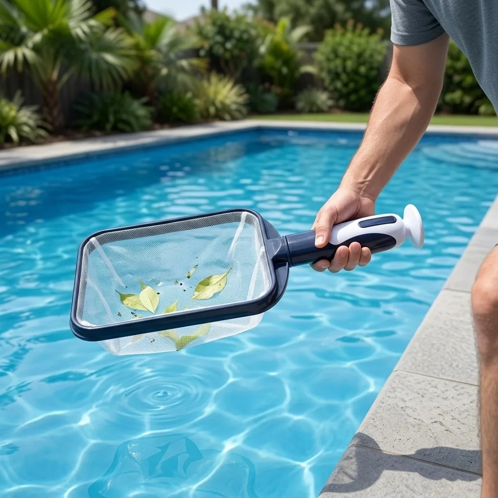 Pond Debris Collector Pool Skimmer Net For Pool Maintenance Compact Design Structure Abs Material Construction