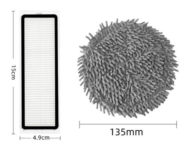 Filter Hepa suku cadang sikat sisi utama kain lap pel untuk Xiaomi STYTJ06ZHM Mijia Pro aksesori pengganti penyedot debu Robot