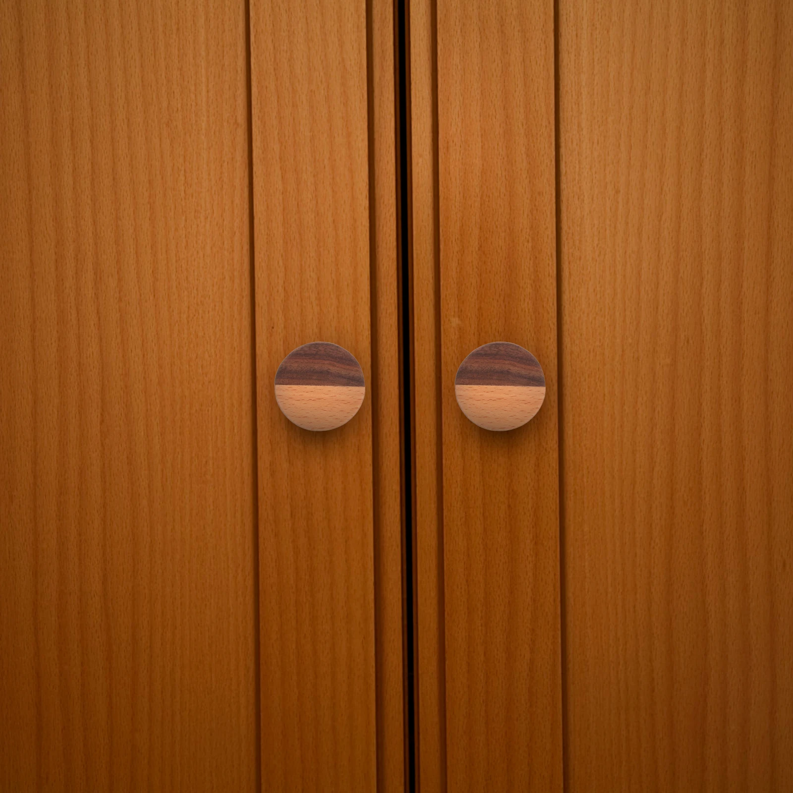 

2pcs Wooden Drawer Knobs 5cm Round Dresser H les Cabinet Pulls Door Knobs for Kitchen Cupboard Wardrobe Furniture Hardware