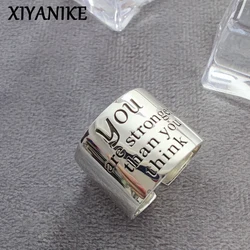 XIYANIKE Hip Pop Irregular Texture Wide Open Rings for Women Men Korean Fashion Punk Jewelry Couple Gift Party кольцо же