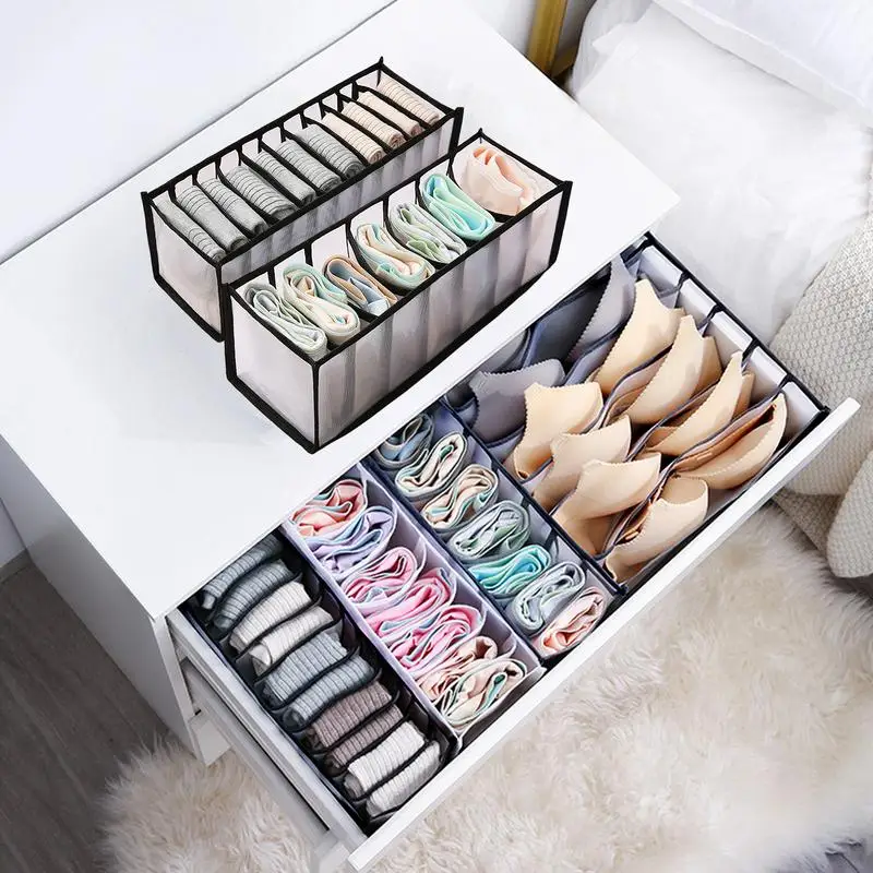 Wardrobe Drawer Organizer Underwear, Clothes , Storage Box Foldable Closet For Underpants Socks Bra For Household Storage Box